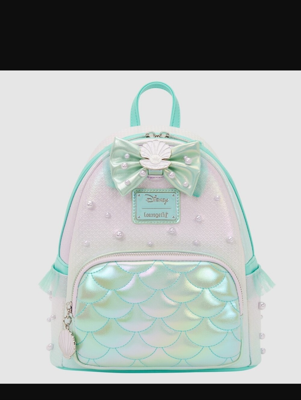 The Little Mermaid Iridescent Pearl Loungefly Mini Backpack